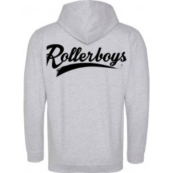 Rollerboys -  grå just hoods ziphoodie med svart transfer