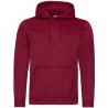 Sportig Hoodie Polyester Unisex - Burgundy