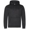 Sportig Hoodie Polyester Unisex - Jet Black