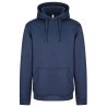 Sportig Hoodie Polyester Unisex - Blue Melange