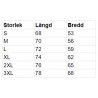 Fleeceväst Herr - Storlekstabell