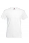 Vit V-Ringad herr t-shirt