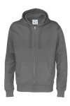 Charcoal Ekologisk Fairtrade Zip-Hood Med Eget Tryck