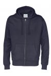 Navy Ekologisk Fairtrade Zip-Hood Med Eget Tryck