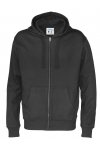 Svart Ekologisk Fairtrade Zip-Hood Med Eget Tryck