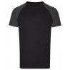 T-Shirt Med Kontrastfärgad Ärm - Black/Heather Black