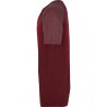 T-Shirt Med Kontrastfärgad Ärm - Burgundy/Heather Burgundy