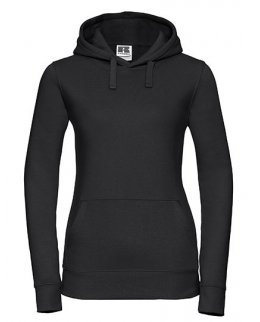 Svart dam-hoodie med eget tryck Standard