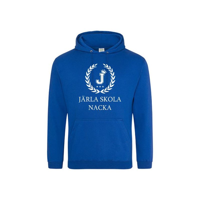 Skoltröja Järla Hoodie Kungsblå