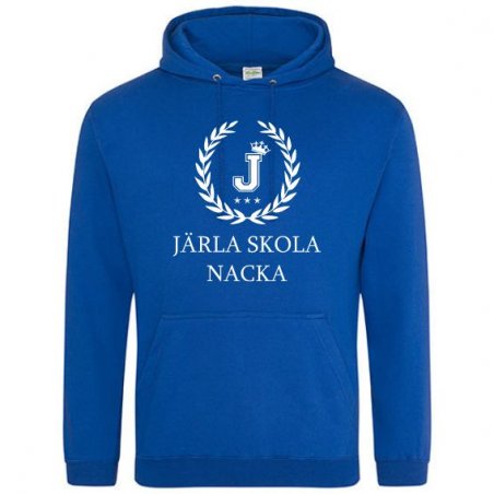 Skoltröja Järla Hoodie Kungsblå