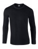 Softstyle Adult Long Sleeve T-Shirt med eget tryck, svart – Gildan