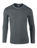 Softstyle Adult Long Sleeve T-Shirt med eget tryck, koksgrå – Gildan