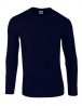 Softstyle Adult Long Sleeve T-Shirt med eget tryck, marinblå – Gildan