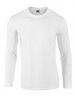 Softstyle Adult Long Sleeve T-Shirt med eget tryck, vit – Gildan