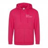 Ziphoodie Ekliden Cerise med eget tryck