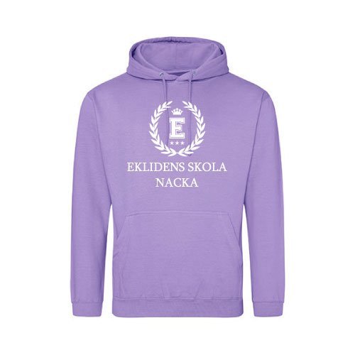 Skoltröja Ekliden Hoodie Lila Lavendel med eget tryck