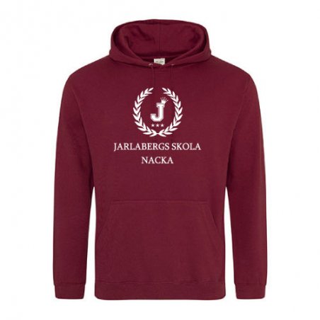 Skoltröja Jarlabergs Hoodie Vinröd