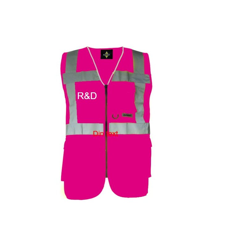 Multifunktionell Varselväst Reflex, Magenta