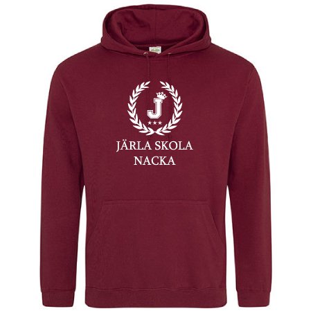 Skoltröja Järla Hoodie Vinröd
