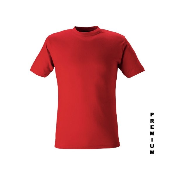 Röd t-shirt med eget tryck, unisex modell S-3XL, 100% bomull