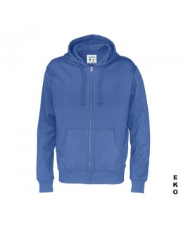 Kungsblå zip hoodie med eget tryck