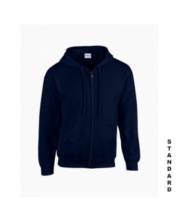 Marinblå zip hoodie med eget tryck