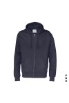 Marinblå zip hoodie med eget tryck