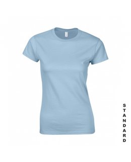 Ljusblå dam t-shirt med eget tryck