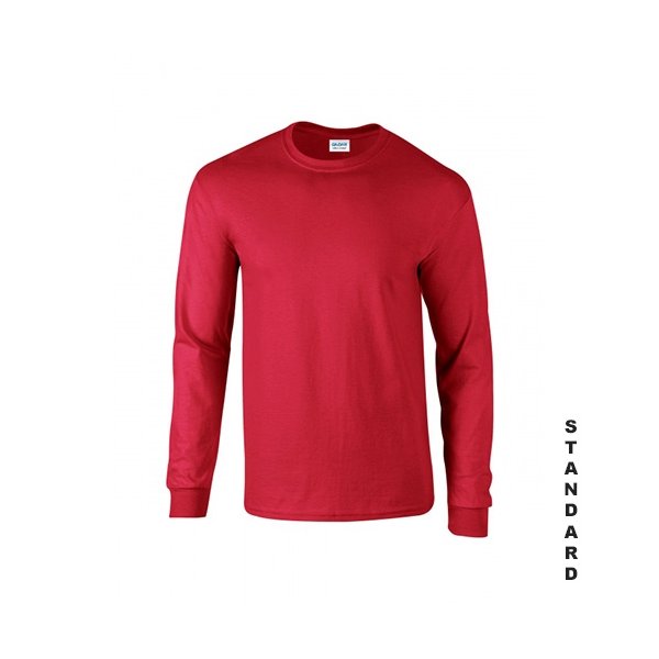 Röd långärmad t-shirt med eget tryck