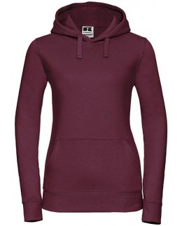 Burgundy dam-hoodie med eget tryck