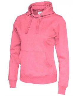 Rosa dam-hoodie med eget tryck Standard