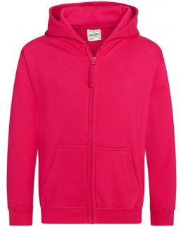Cerise Zip-Hoodie Barn med eget tryck