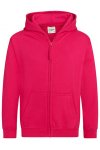 Cerise Zip-Hoodie Barn med eget tryck