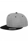 Snapback Heather Grey/Black Med Eget Tryck