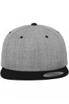 Snapback Heather Grey/Black Med Eget Tryck