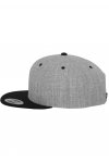 Snapback Heather Grey/Black Med Eget Tryck