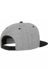 Snapback Heather Grey/Black Med Eget Tryck