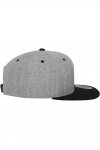 Snapback Heather Grey/Black Med Eget Tryck