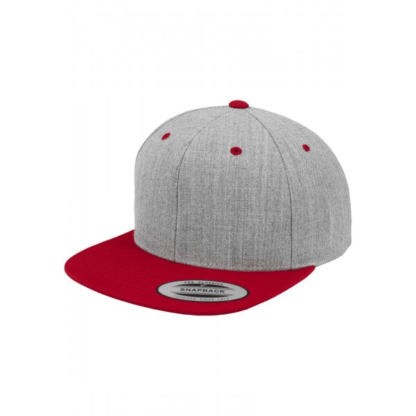 Snapback Heather/Red Med Egen Brodyr