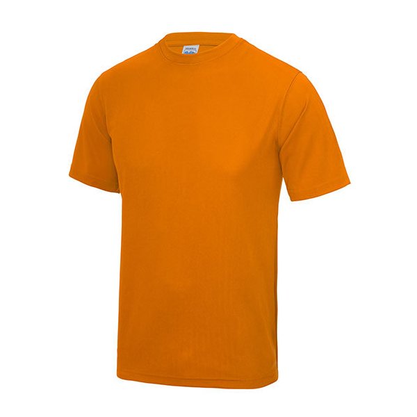 Orange tränings t-shirt med eget tryck