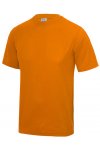 Orange tränings t-shirt med eget tryck