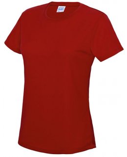 Röd Tränings t-shirt Dam Med Eget Tryck