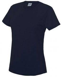 Marinblå Tränings T-shirt Dam Med Eget Tryck