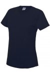 Marinblå Tränings T-shirt Dam Med Eget Tryck