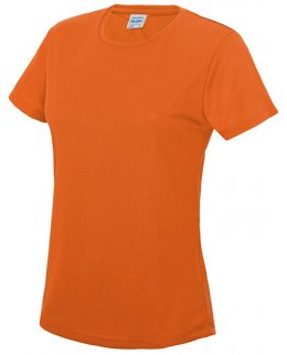 Neonorange Tränings T-Shirt Dam Med Eget Tryck