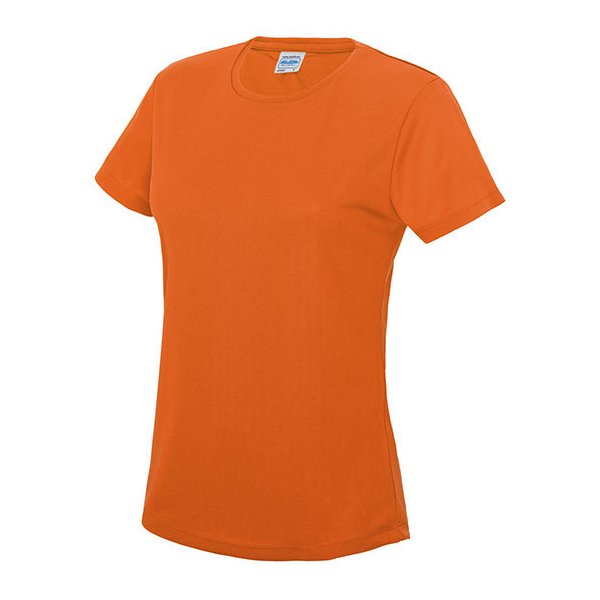 Neonorange Tränings T-Shirt Dam Med Eget Tryck