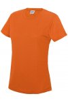 Neonorange Tränings T-Shirt Dam Med Eget Tryck