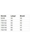 Barnhoodie EKO - Storlekstabell