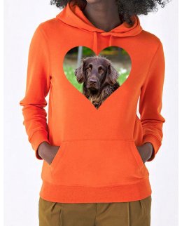 Hoodie Med Fotohjärta